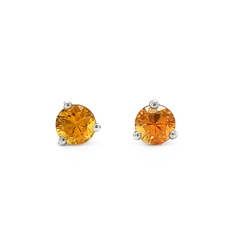 bridal jewelry earrings -Montana Sapphire & Sterling Silver Earrings - "Apricot"