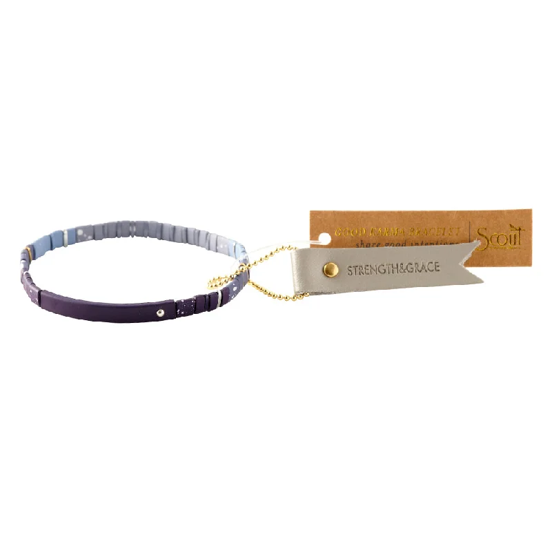 Good Karma Ombre Bracelet - Strength & Grace Midnight/Silver