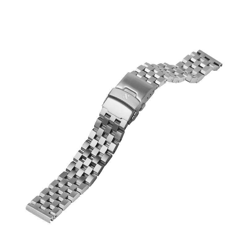 Straight End Watch Bracelet: 5 Links Brushed Finish