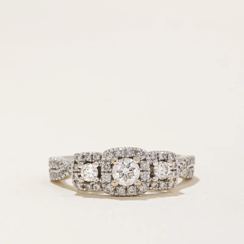 bridal rings sets -Vera Wang' Diamond & Sapphire Engagement Ring | 0.95ctw, 0.05ctw | SZ 8.25 |