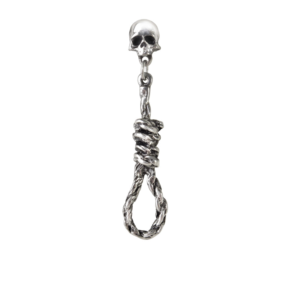 elegant hoop earrings -Hang Man's Noose Skull Earring by Alchemy Gothic