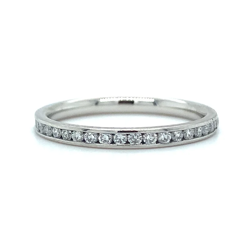 luxury halo engagement rings -Platinum 0.25ct Laboratory Grown Channel Set Diamond Band