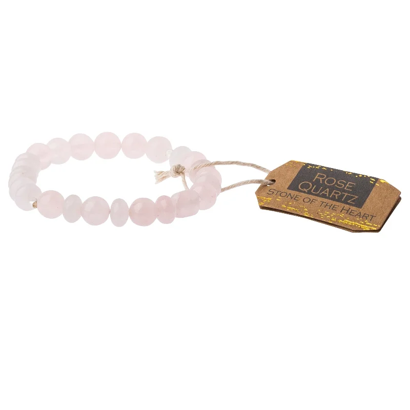 Stone Stack Bracelet Rose Quartz - Stone of the Heart