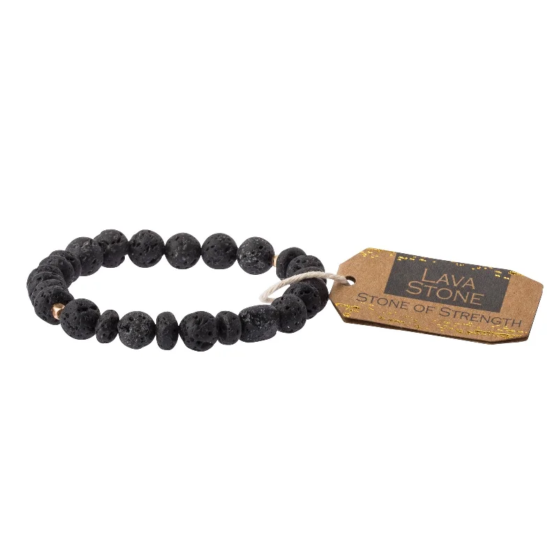 Stone Stack Bracelet Lava - Stone of Strength