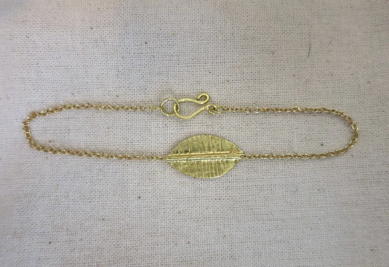 Gold Leaf Shape Bracelet