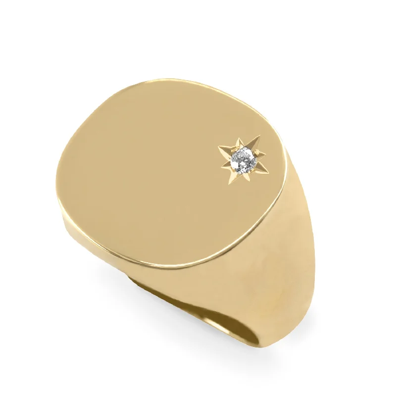 romantic rings for women -Mila gold Ring white diamond