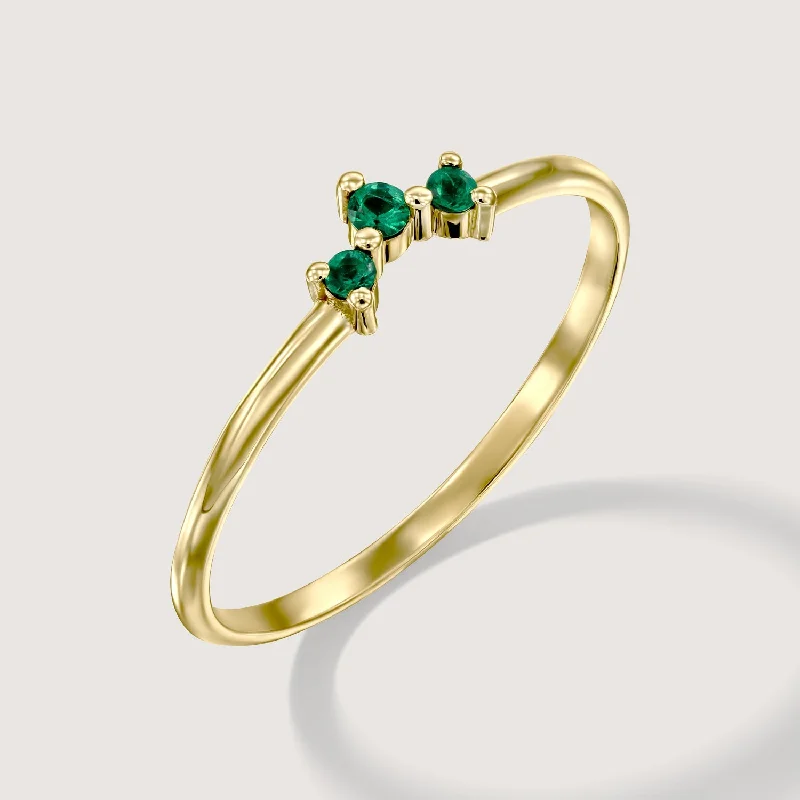 unique rings for women -Frida Ring Emerald