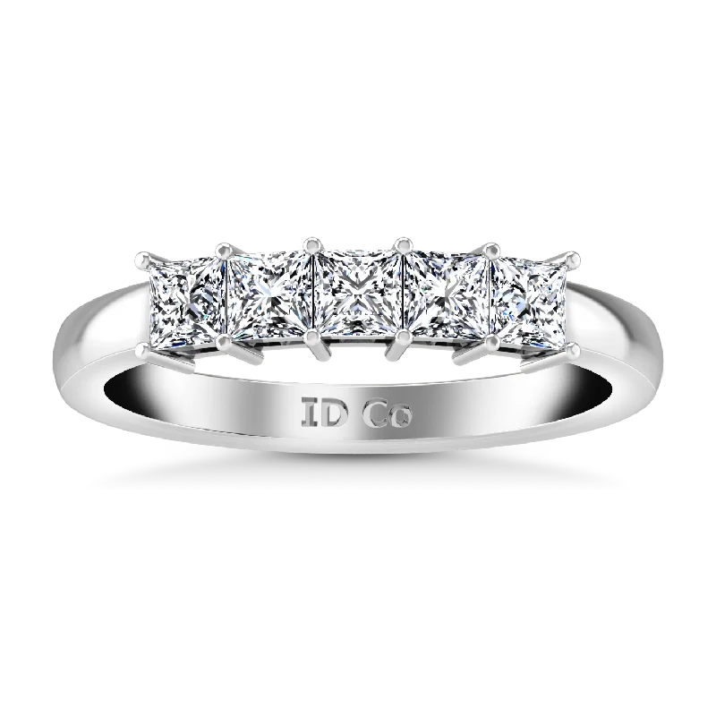 white gold engagement rings -Diamond Wedding Band Gwen 0.25 Cts 14K White Gold