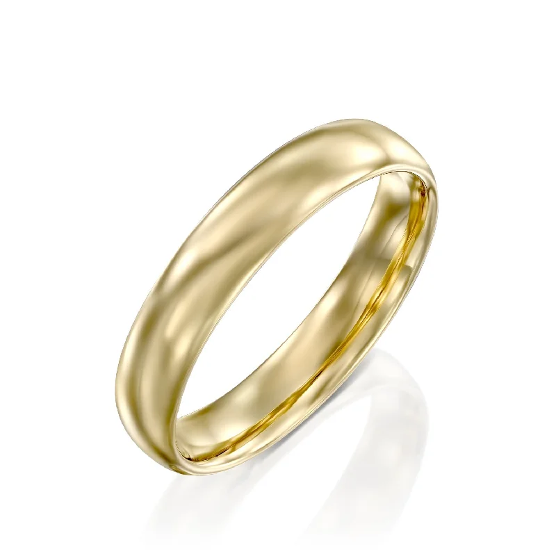 custom rings for women -Jessie Gold Wedding Band - 4mm