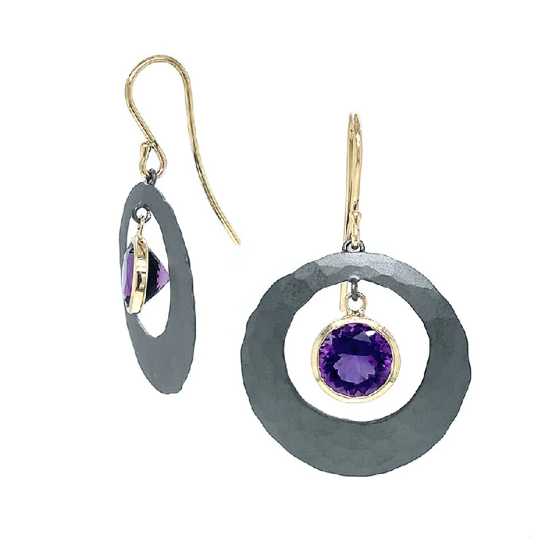 fashion-forward earrings -Amethyst "Lunar Glow" Earrings