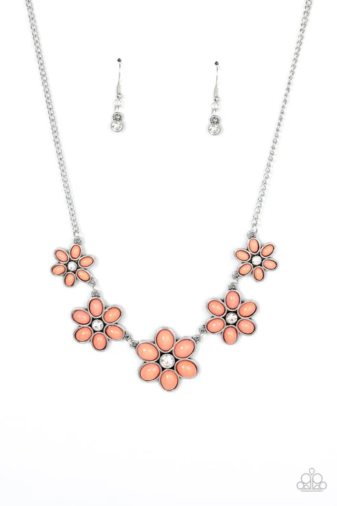 luxury gemstone necklaces for women -Prairie Party Orange Necklace