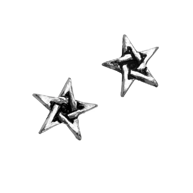 ear cuffs for women -Pentagram Earrings by Alchemy Gothic