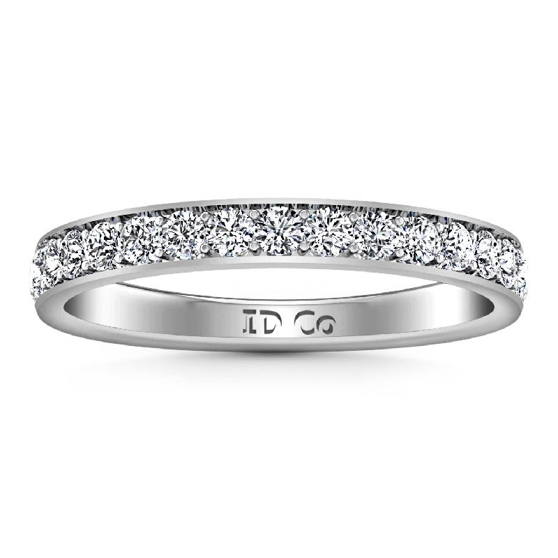 custom fit engagement rings -Diamond Wedding Band Carina 0.61 Cts 14K White Gold