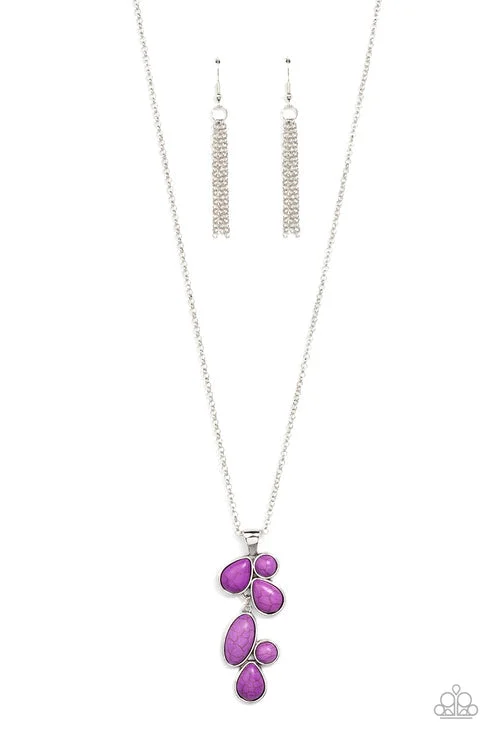 modern women’s necklaces -Wild Bunch Flair Purple Necklace