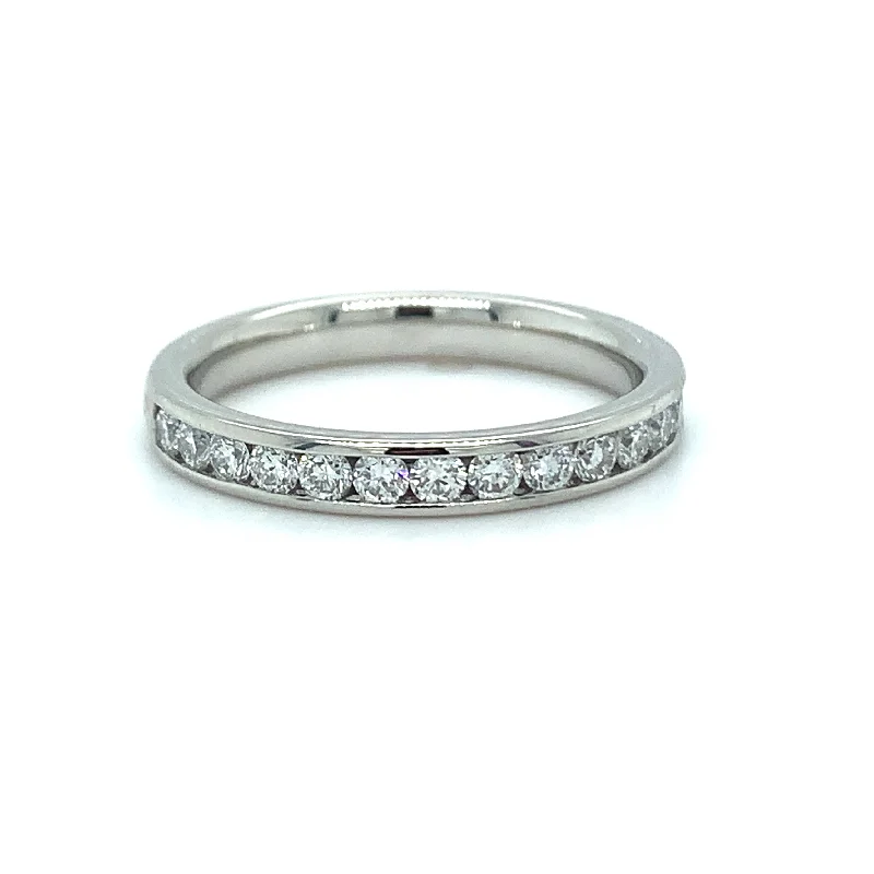 engagement rings with vintage designs -Platinum 0.50ct Laboratory Grown Channel Set Diamond Band