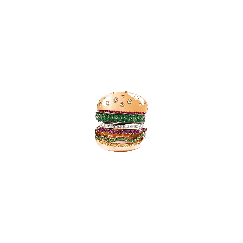 ring sets for women -Veggie Burger Ring