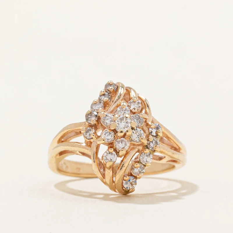 bridal rings sets -Diamond Cocktail Ring | 0.50ctw | SZ 4.5 |