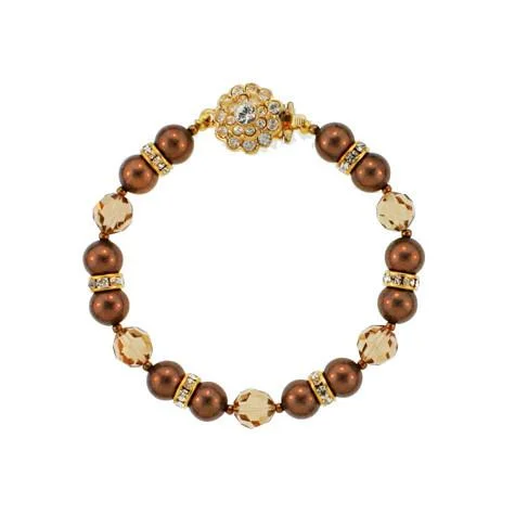 Brown & Tan Beaded Bracelet