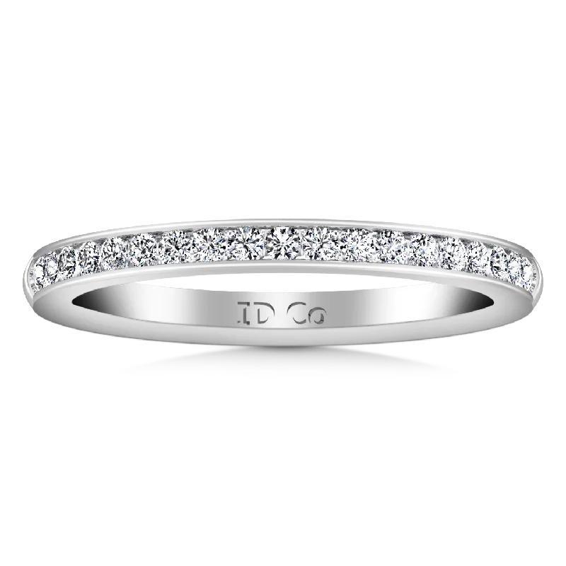 engagement rings with diamonds and sapphires -Diamond Wedding Band Alina 0.29 Cts 14K White Gold