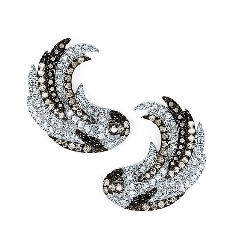 fashionable pearl earrings -Edirne Wing Studs