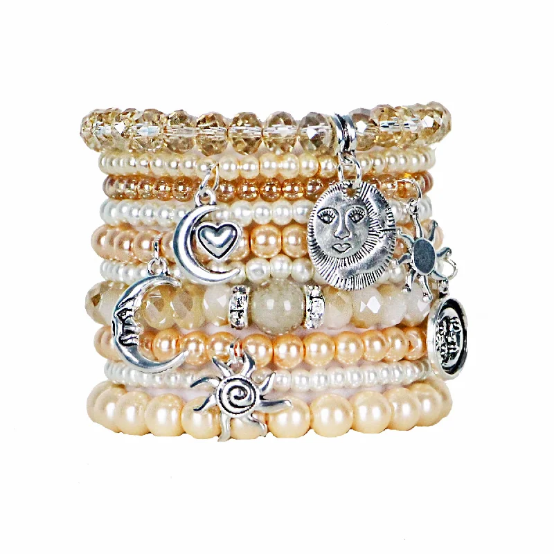 Luna - Beaded Bracelets Set of 10