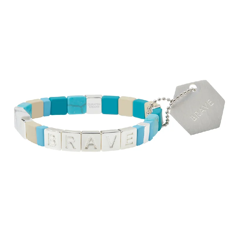 Empower Bracelet - BRAVE Silver/Turquoise/Howlite