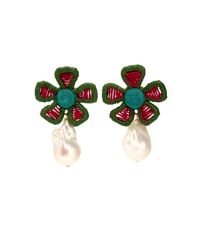 fashionable ear accessories -Crown Daisy Earrings in Macaw