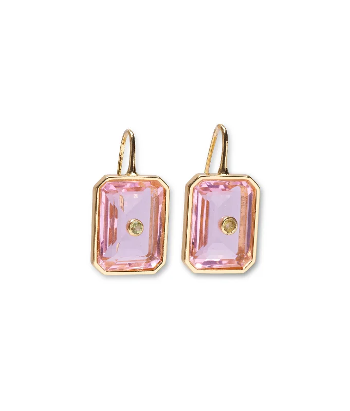 unique earrings for women -Tile Earrings in Pale Pink