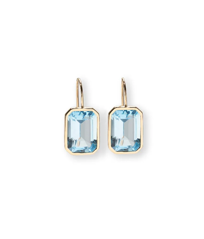 gorgeous dangly earrings -14k Gold Aria Earrings in Sky Blue Topaz