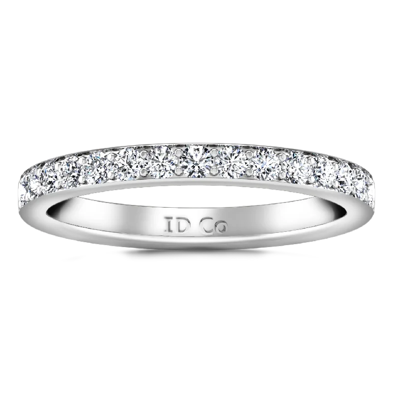 heirloom engagement rings -Diamond Wedding Band Belle 0.35 Cts 14K White Gold