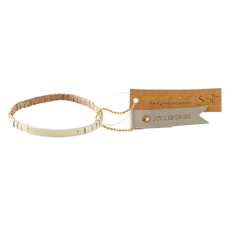 Good Karma Ombre Bracelet -  Joy & Kindness Ivory/Silver