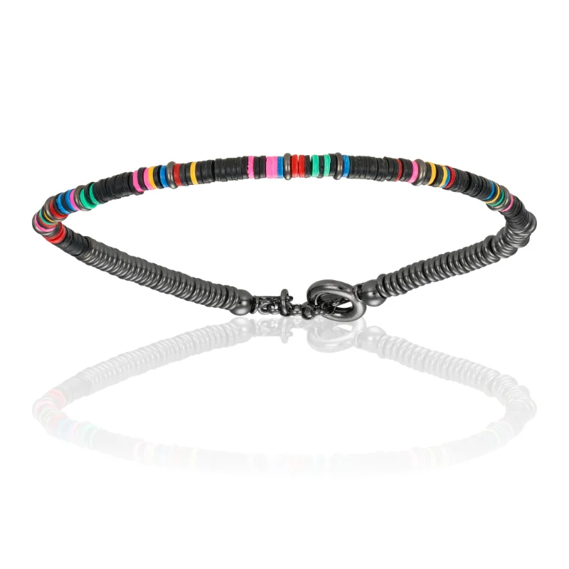 Multicolor Black African with Black PVD bracelet