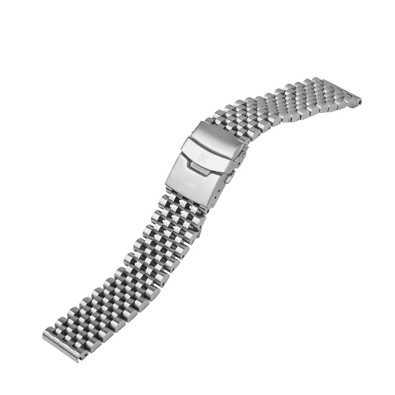 Straight End Watch Bracelet: 7 Links Brushed Finish