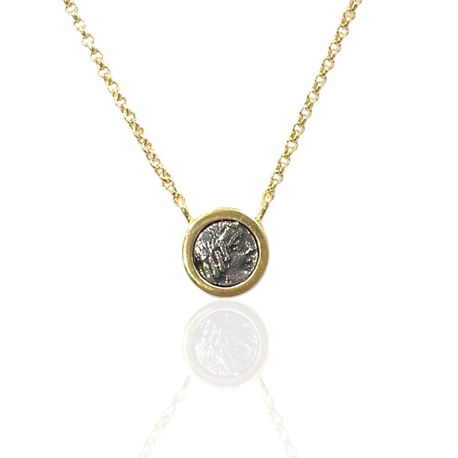 beautiful statement necklaces -Tat 2 Designs - Gold Flora Coin Necklace