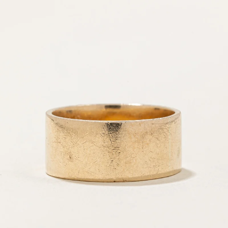 classic gemstone rings -10k Yellow Gold Cigar Band | SZ 7.75 |