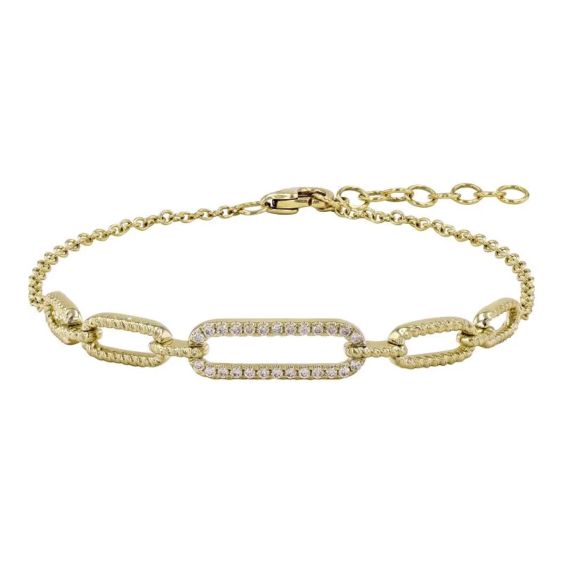 ENRICA DIAMOND OVAL LINK BRACELET