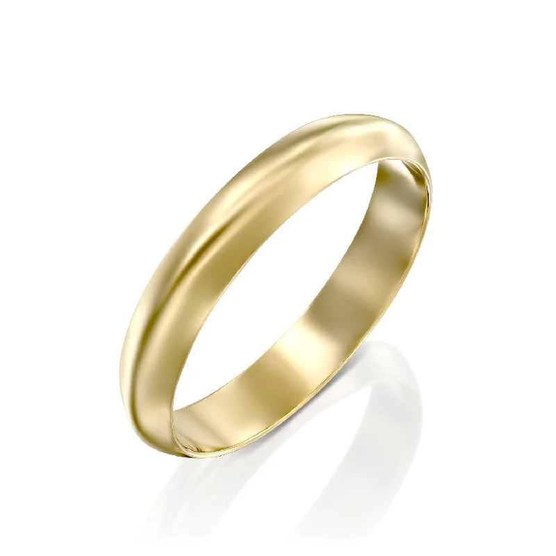 women rings -Jodie Gold Wedding Band - 4mm