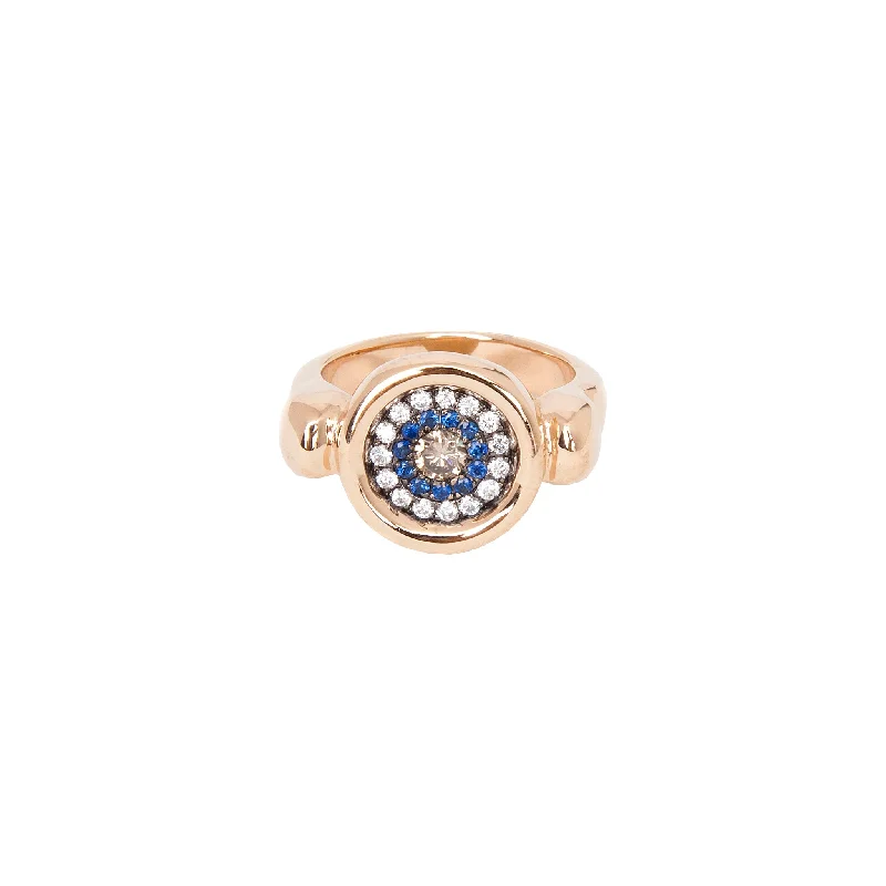 sapphire rings for women -Evil Eye Signet Ring