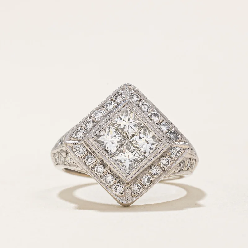 women’s unique diamond rings -Diamond Cocktail Ring | 1.50ctw | SZ 5.25 |