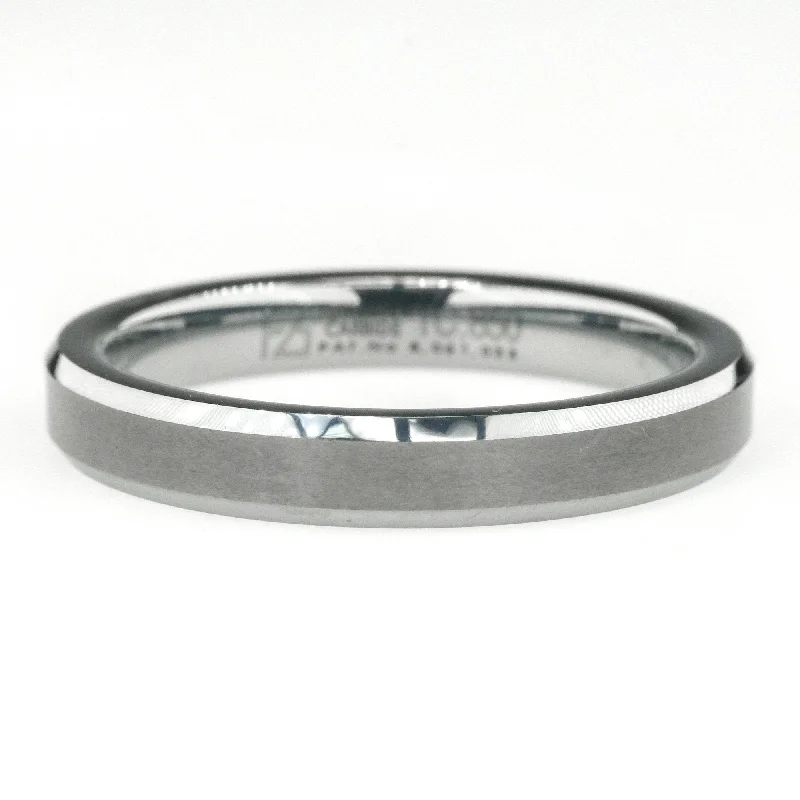 simple diamond engagement rings -4mm Comfort Fit Gunmetal Grey Men's Wedding Band Ring in Tungsten Carbide