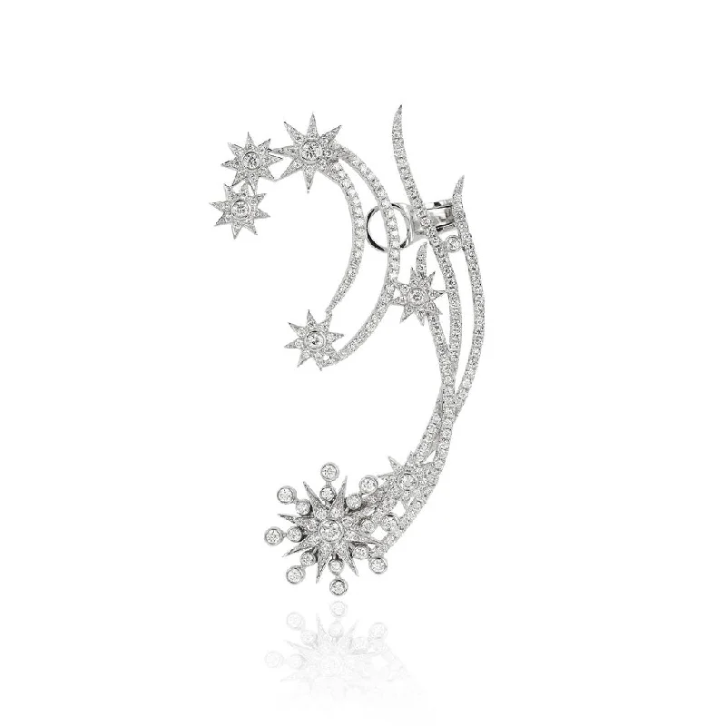 modern diamond earrings -Lacerta Earring Cuff