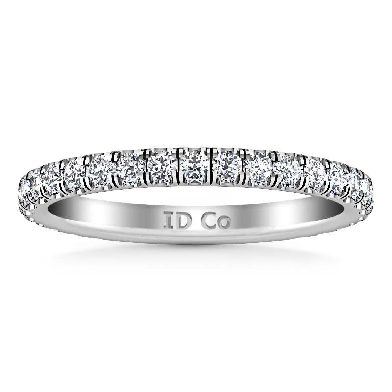 intricate engagement rings -Diamond Wedding Band Clayton 0.55 Cts 14K White Gold