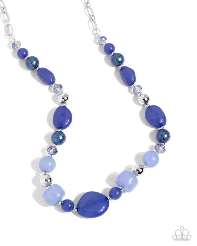 layered necklaces for women -Beaded Blessing - Blue