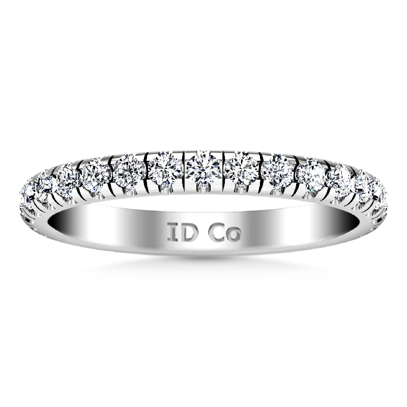 eco-friendly engagement rings -Diamond Wedding Band Anabelle 0.45 Cts 14K White Gold