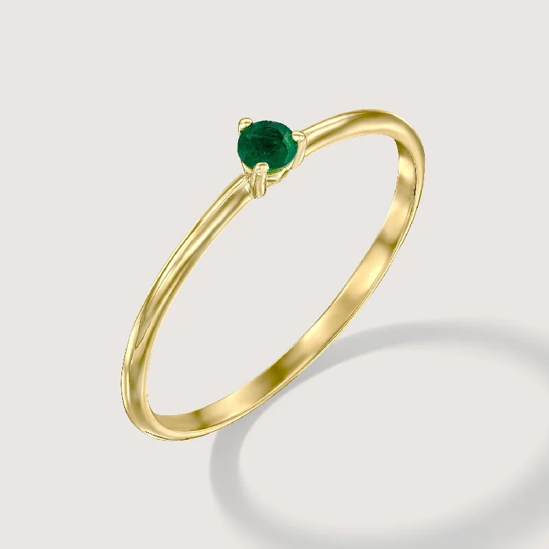 bridal rings for women -Kahlo Ring Emerald