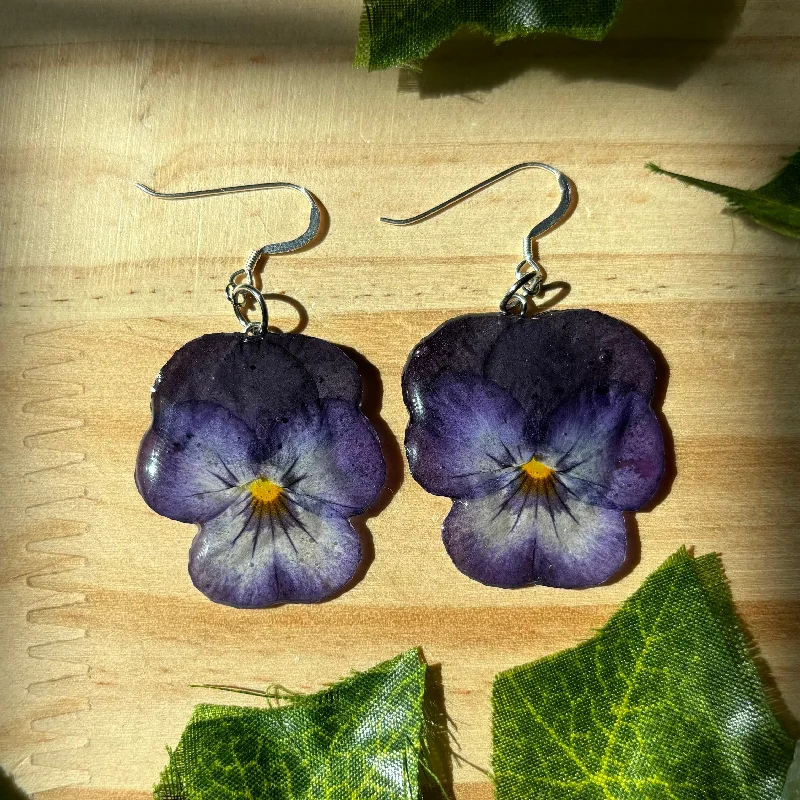 fashion earrings for women -Pansies