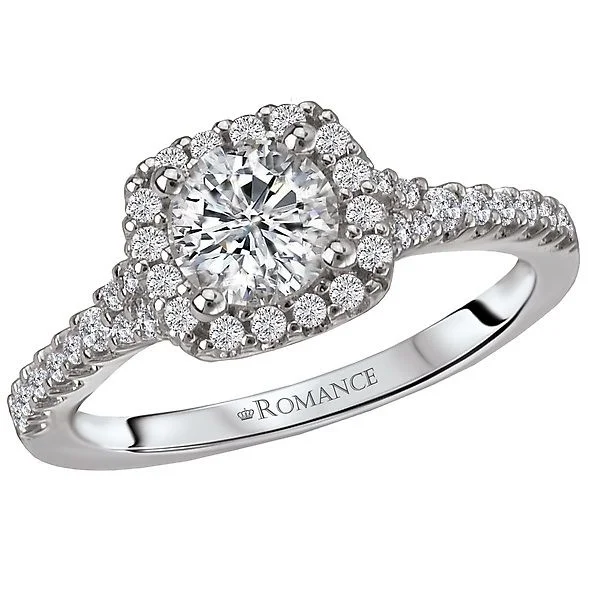 elegant princess-cut rings -14KT GOLD 1.37 CTW DIAMOND CUSHION HALO RING