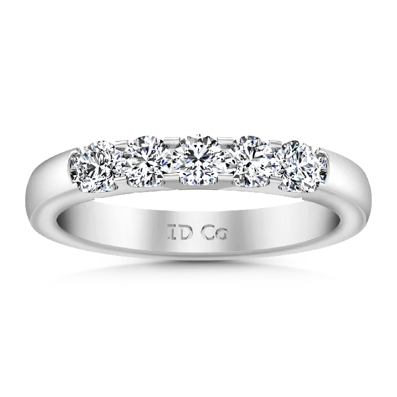 affordable luxury engagement rings -Diamond Wedding Band Hadley  0.15 Cts 14K White Gold