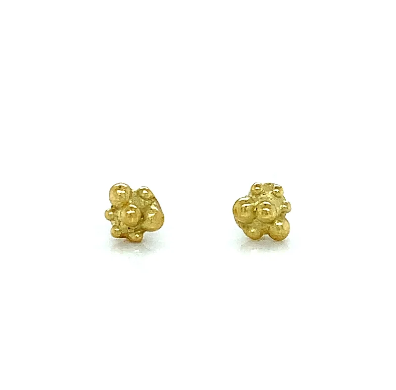 women earrings -Yellow Gold 7 Dot Studs