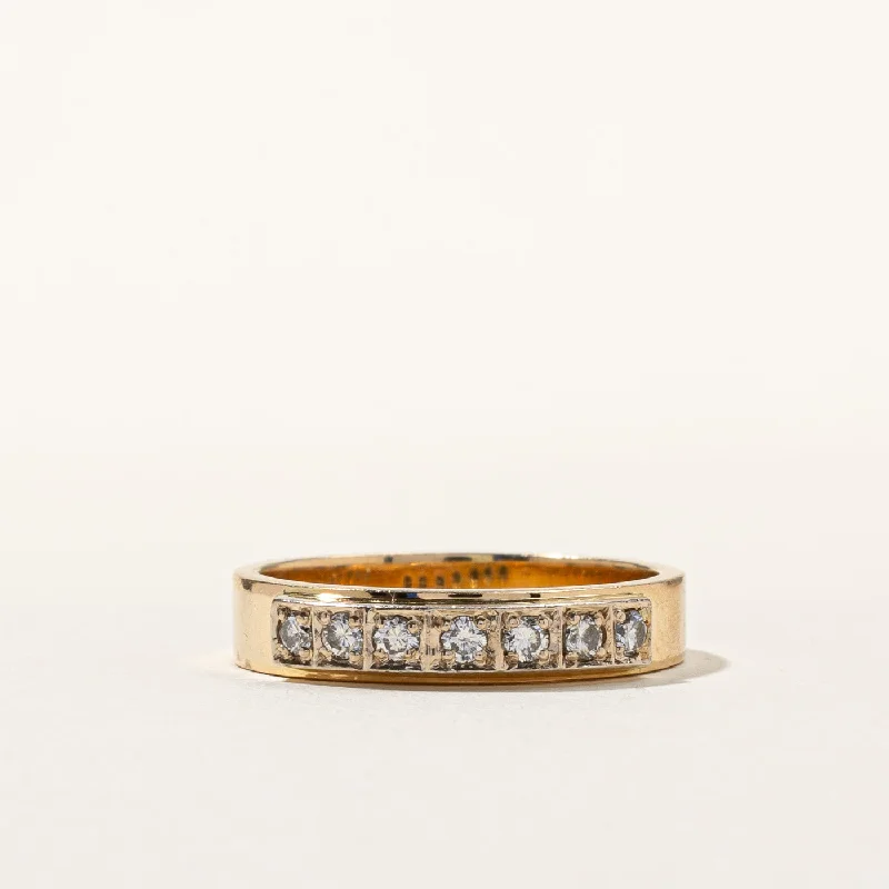 statement gemstone rings -Seven Stone Diamond Ring | 0.14ctw | SZ 5.75 |